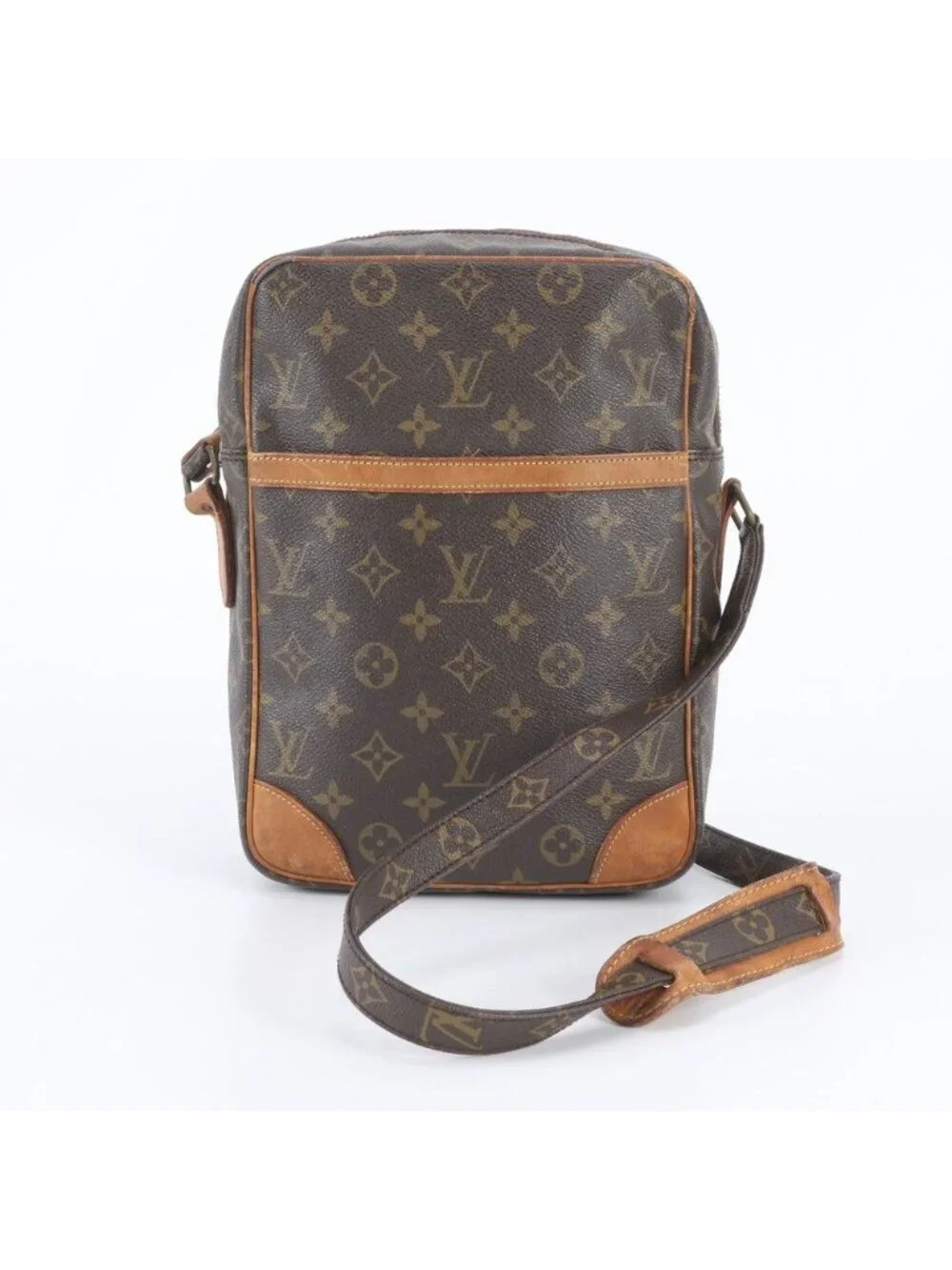 Louis Vuitton Monogram Danube Leather Shoulder Bag Crossbody Messenger Tote